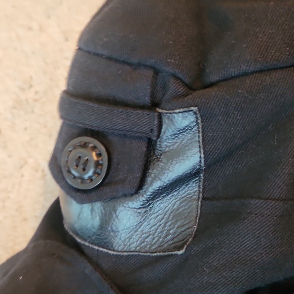 Mackage Black Jacket With Leather Trim - Picture 14 of 16